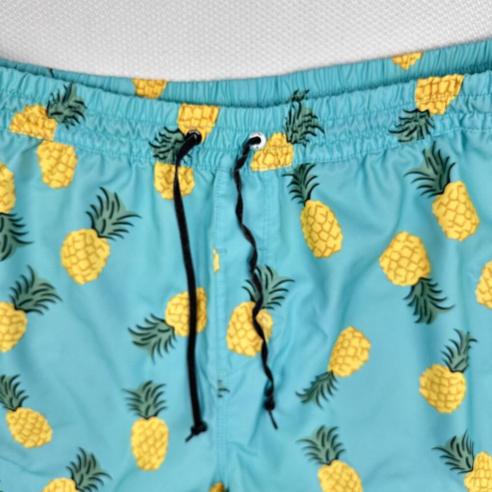 Hurley Shorts Mens XL Blue Pineapple Print Swim Trunks Elastic Waist Tropical - Picture 9 of 10